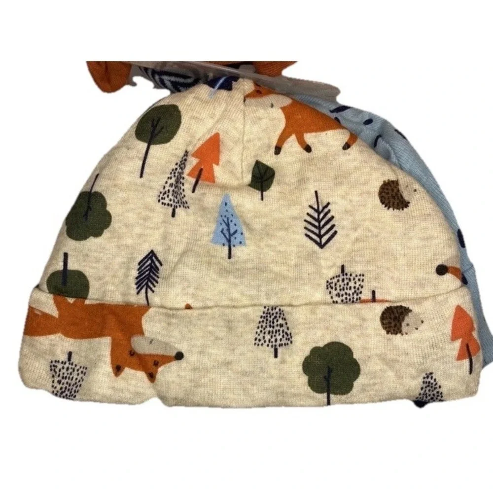 Gerber Baby INFANT‎ BOY'S CAPS 5-Pack Size 0-6 Months 100% Cotton Five Designs